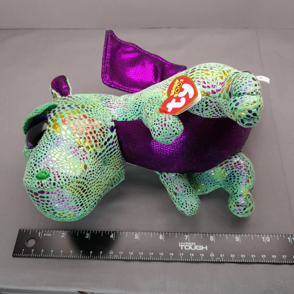 Ty Beanie Boos Cinder Green Dragon Medium 9